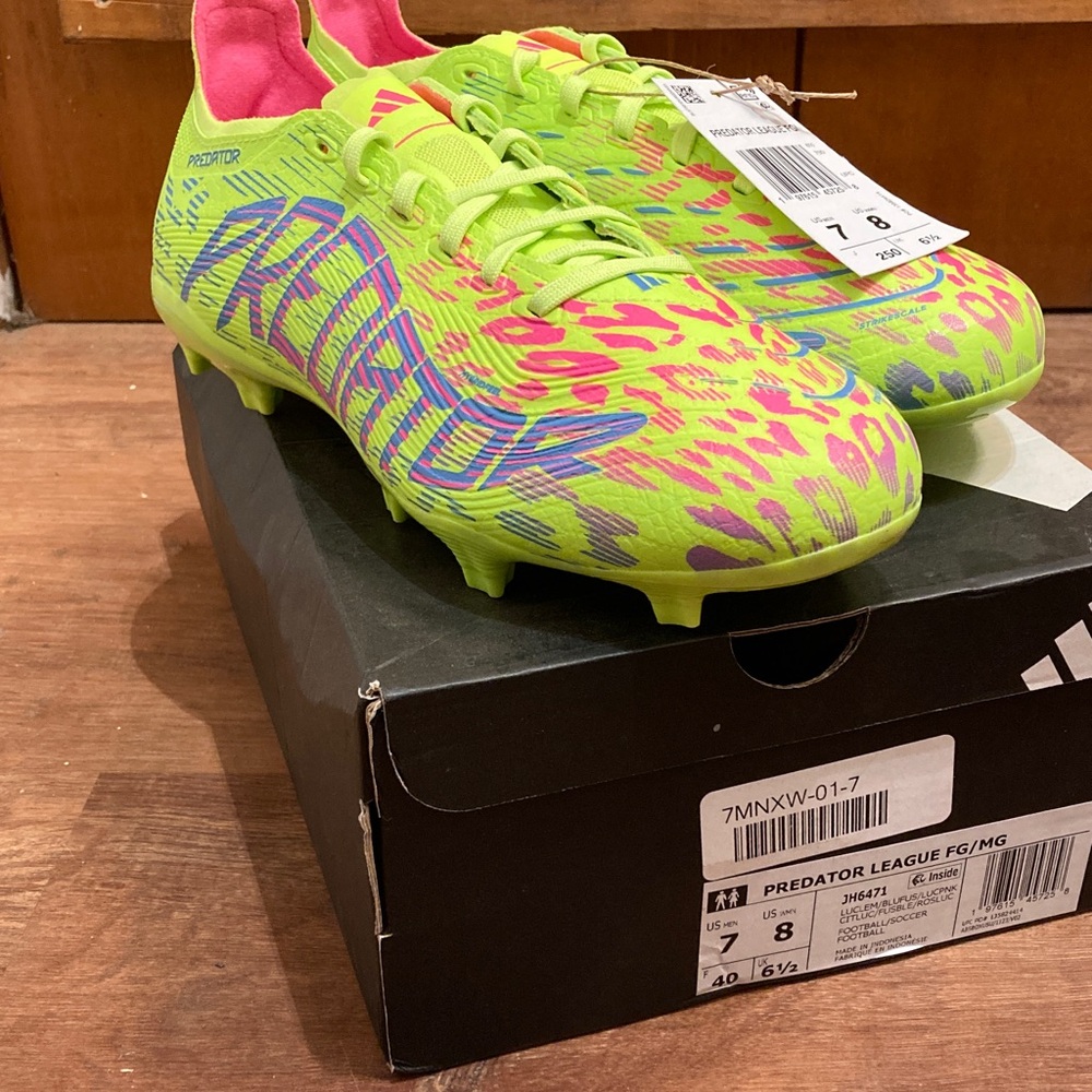 adidas Predator Soccer Cleats - Neon yellow, Pink Purple